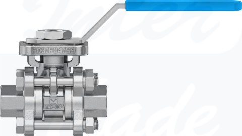 [VZBE-1/4-WA-63-T-2-F0304-M-V15V15] {8089055} Zawór kulowy