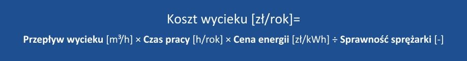 jak policzyć koszt wycieku w instalacji sprężonego powietrza